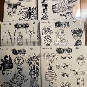 Dylusions fantaisistes par Ranger Rubber Stamp Block Fantasy Fare - création de papier, impression / fabrication de cartes Choisissez le modèle