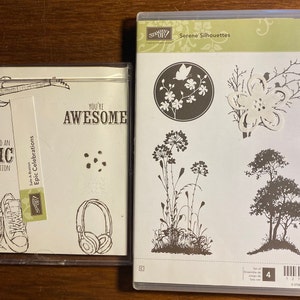 Stampin UP rubberen stempelblokken - Kies serene silhouetten of epische vieringen - papier maken, afdrukken maken, kaarten maken, geweldig voor kinderen