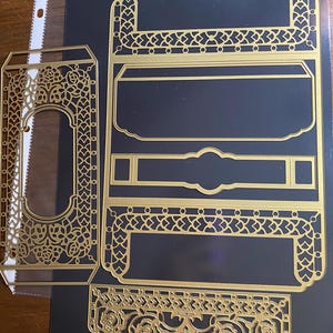 Cortinas para cartão de obturador - matrizes de metal para artesanato em papel, impressão, fabricação de cartões - Anna Griffin -