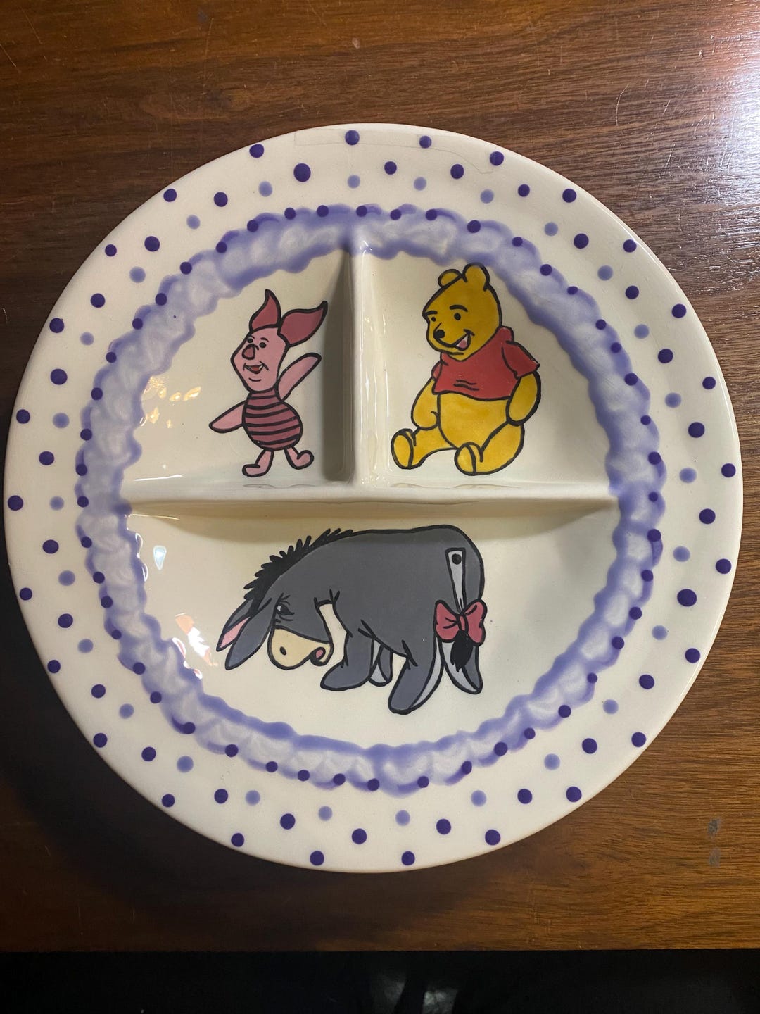 Winnie Pooh Toddler / Child Sectioned Lunch / Dinner Plate