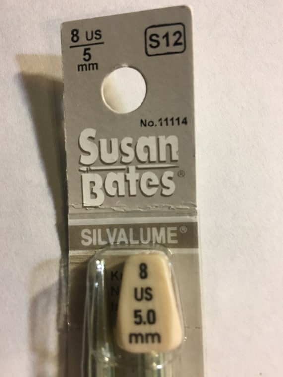 Susan Bates 10 Single Point Silvalume Knitting Needles