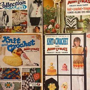 Aunt Lydia&#39;s Rug Yarn Project Booklet - Choose Star Book No: 191, 207, 218 or 225 - Craft & Rug Yarn Patterns - American Thread Company