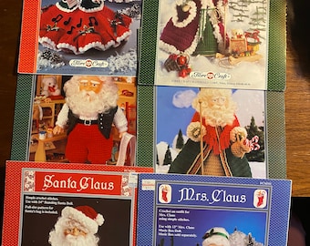 Crocheted Christmas Doll Outfit /  Dress - Patterns - Fibre Craft - 1990 - 1993  Choose From: 7 Designs | Pattern | Directions for Your Doll