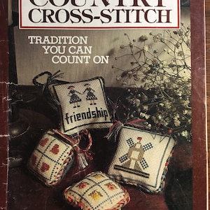 McCall&#39;s Craft Book - Pincushions  Country Cross Stitch  Designs - Stitching Technique, Pattern / Direction / Instruction / How To Embroider