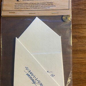 Plantilla de acolchado de corte para marcar bloques de colchas de amistad (cartón) y herramienta para marcar el margen de costura de 1/4" - American Pastimes