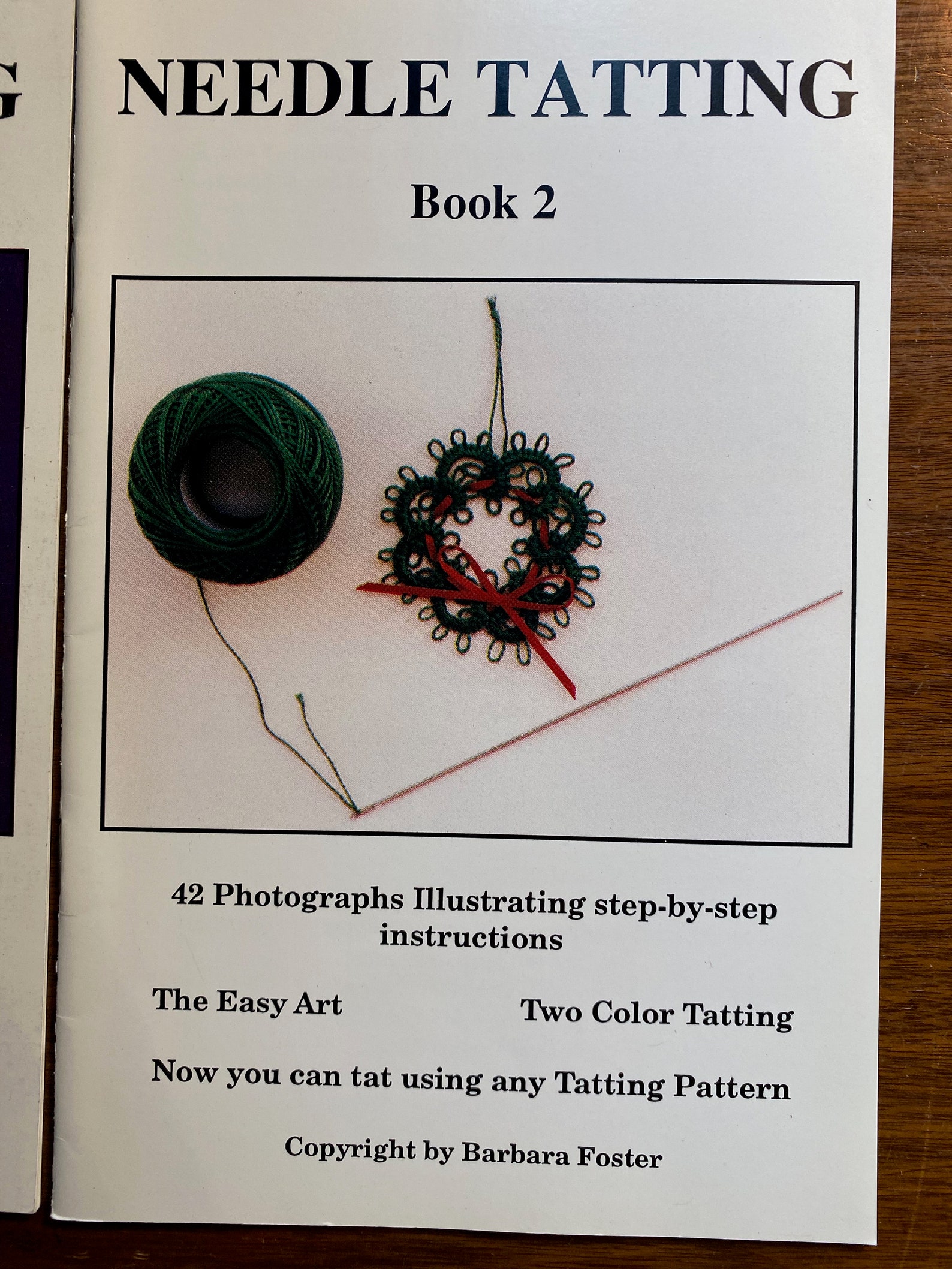 Needle Tatting Book 1 & 2 Barbara Foster 1990 Tatting Etsy
