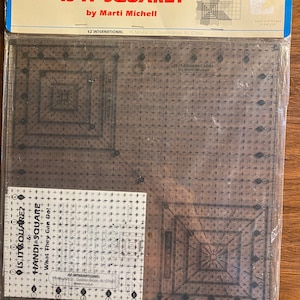 Is It Square - M Michell - QUILTer&#39;s Ruler Block Plastic Template to Make cutting Quilt Blocks Easy - sized for 10.5&quot; blocks - New unopened