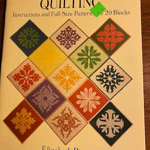Hawaiian Quilting 20 Block Patterns Designs - Elizabeth Root - 1989, Quilt Designs, for beginner & experienced quilter