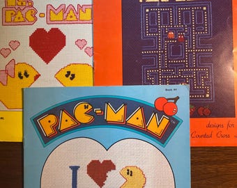 Pac Man Pick  Cross Stitch Chart  - 1980 / 81 - Video Character / Cartoon Design