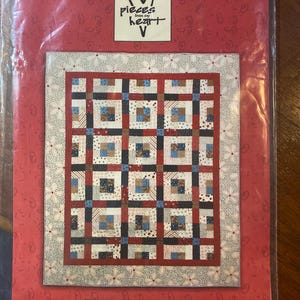 Squared Up Quilt Pattern, Pieced Patch Work   - Pieces From My Heart - Sandy Gervais - 2008 - No 421 - Jelly Roll