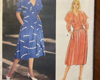 Misses Wickelkleid Vogue Design 1141 Schnittmuster Chloe (uncut) Größe 12 (Paris Designer Original)