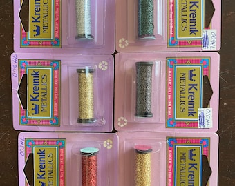 Kreinik #4 Braid Balger Very Fine High Lustre - Pick Color Metallic Specialty Embroidery thread Floss - Needlepoint Cross Stitch - Spool 11m
