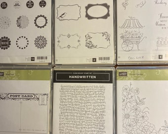 Stampin UP Rubber Stamp Blocks - Choose Design -  paper crafting, print making, card making, great for kids -