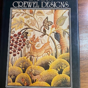 English Crewel Designs Embroidery - Mary Jones - 1974 - Stitching Techniques / Embroidery Patterns / Directions / Instructions / Projects