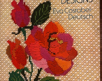 Full Color Floral Needlepoint Designs - Eva Constable Deutsch - 1976 - Needlepoint Embroidery Counted Thread Patterns  Dover