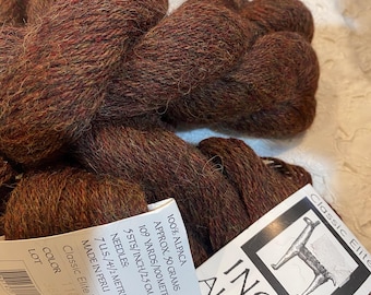 Inca Alpaca Classic Elite Yarns -  1168 Brown With Red Undertone - 100% Alpaca Wool  Yarn - Knitting & Crochet  - 50g 100m  - New