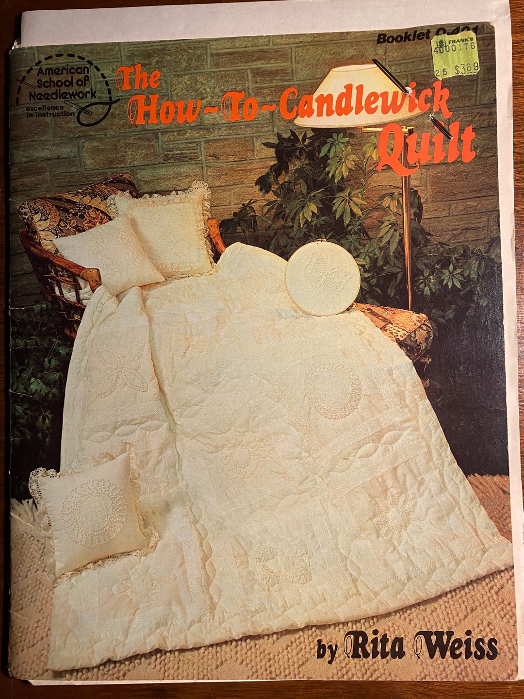 How to Candlewick Quilt Embroidery Stitch Rita Weiss 1982 Book Q401 Stitching Technique Pattern