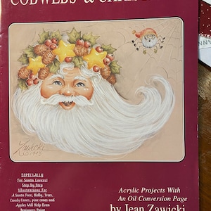 Cobwebs & Christmas - Jean Zawicki - Painting Technique - Lessons - 1993 - Art Instruction - Methods - Folk Art Wood - Tole Decorative