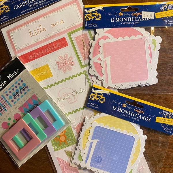 Scrapbooking Embellishments - Add Ons - Baby Girl / Boy Safari - Choose Style , Scrap-booking, Paper crafting, photo Album, Journals etc