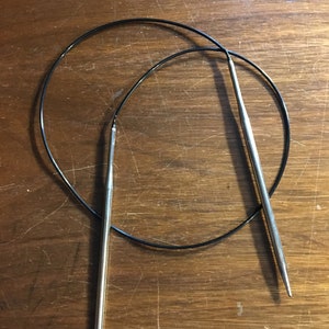 Knitting Needles Circular Size 5 Circular - 29&quot; long Metal two points