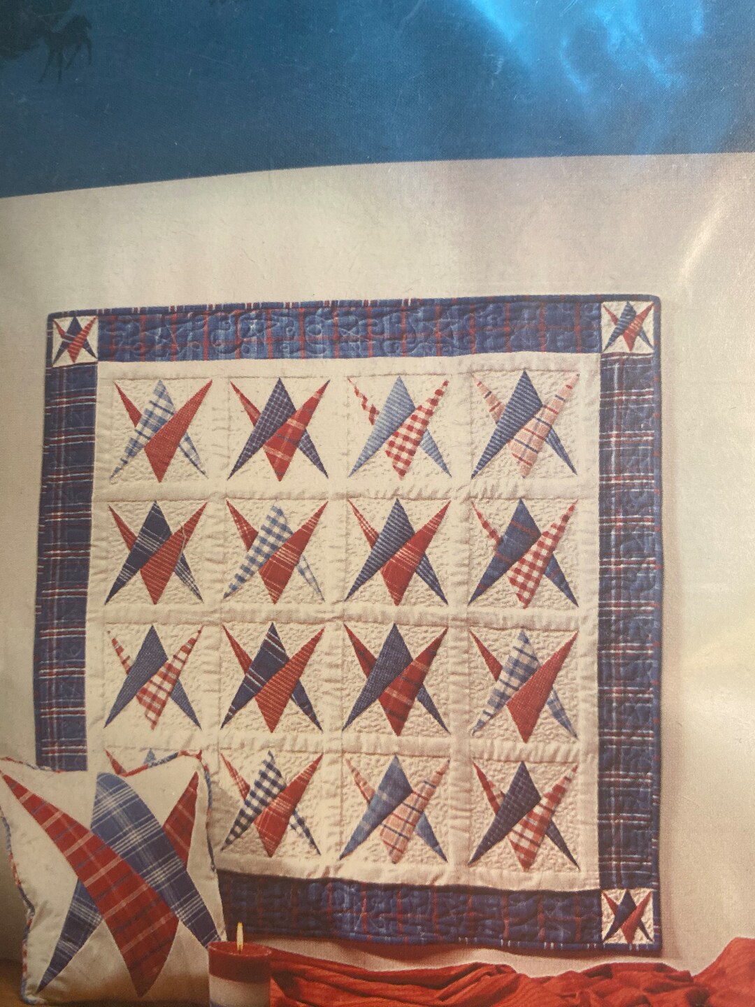 Patchwork Moon Patriots Star Quilt Wallhanging Pattern & Fabric Kit / Set - Patchwork ...
