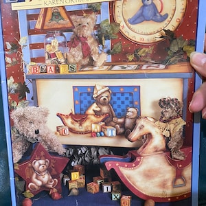 Friends Forevermore Various Teddy Bears - Karen Ortman - 1998 - Wood Art Painting Technique - Design Packet - Tole Paint - Susan Scheewe Pub