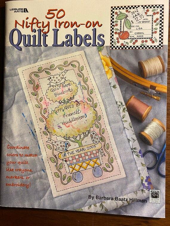 Quilts Labels Iron on Barbara Hillman 2003 Make Tags for Etsy