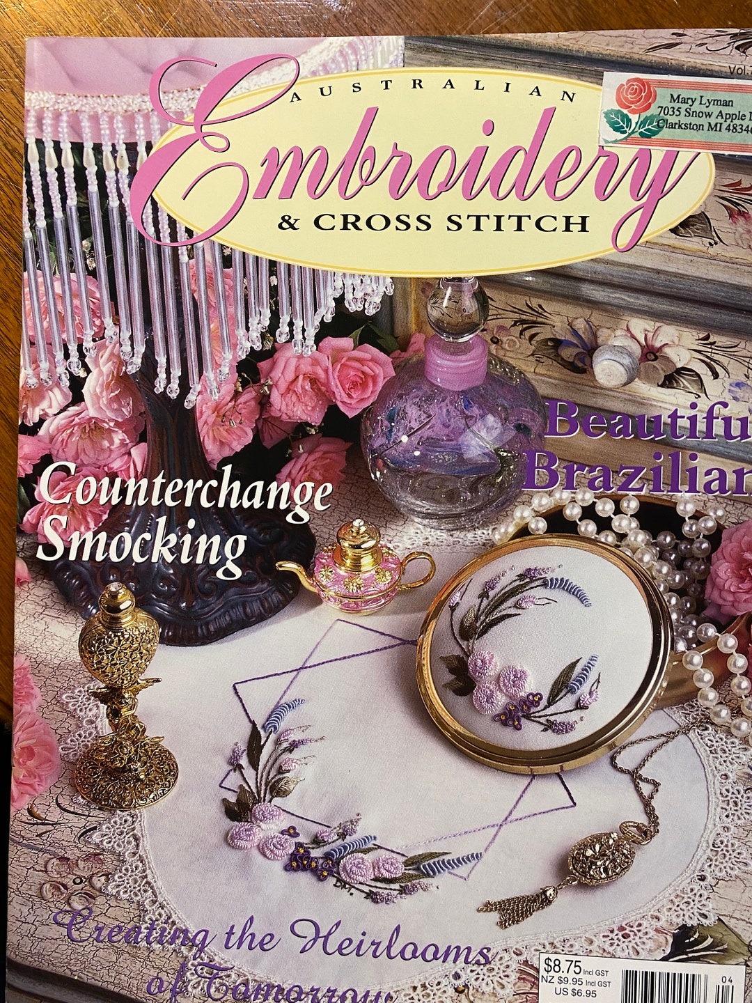 Australian Embroidery & Cross Stitch Magazine Vol 7 No 3 Embroidery