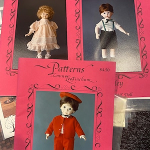 Doll  Clothes  Pattern  18&quot; / 19&quot; doll  Connie Lee Finchum -  Choose Pattern - 1988 / 89 - Dress / Shorts / Suit