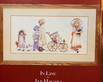 In Line (Children with Buggy - Doll) - Jan Hagara - Crewel Embroidery Stitchery Kit: Johnson Creative Arts 00565 10" x 20"