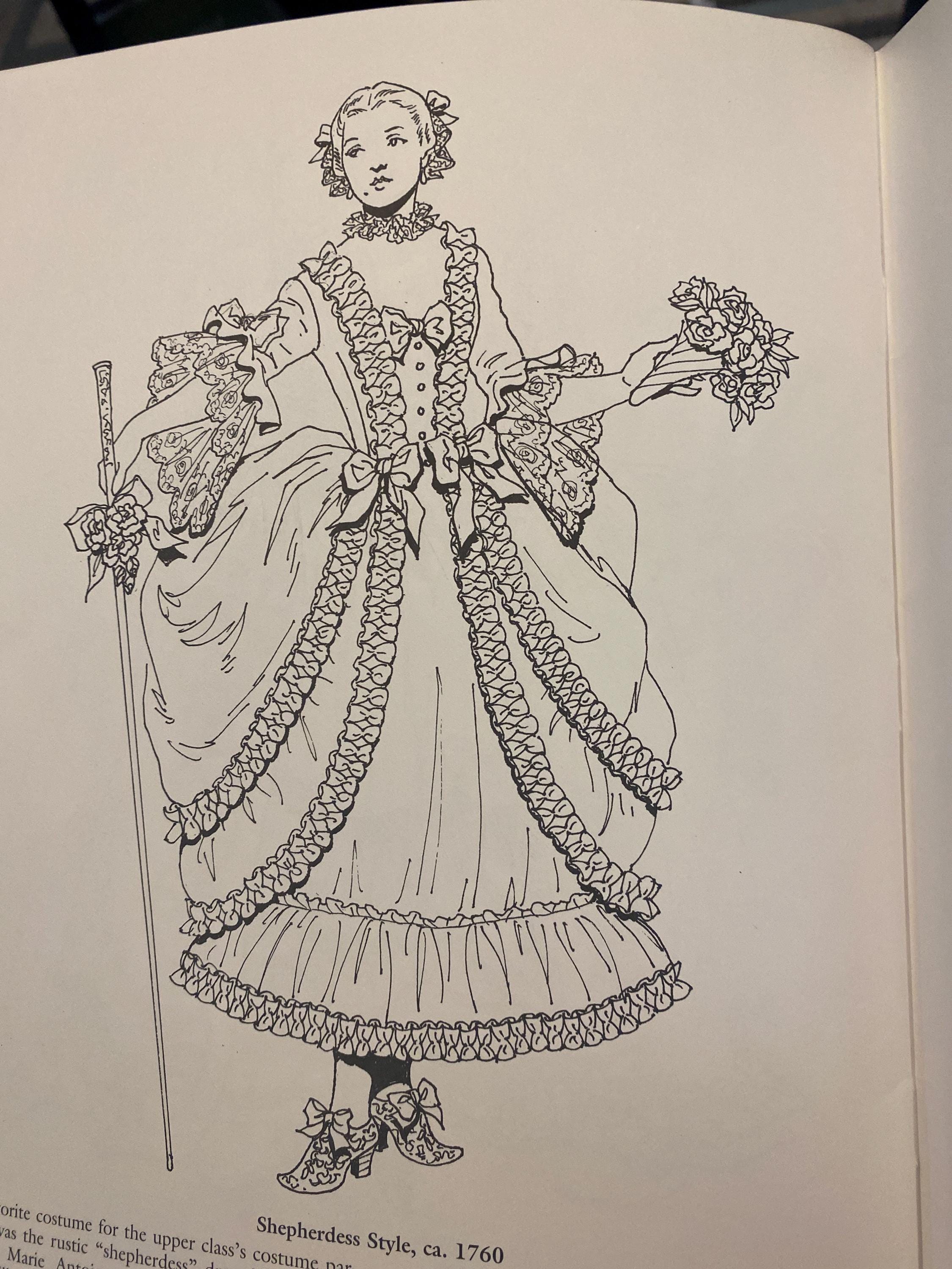 French Baroque and Rococo Fashions / Costumes - Coloring Book
