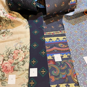 Fabric Strips by the Yard - 5&quot; to 5 3/4&quot; wide by 100&quot; long - Various Print and Plain Colors