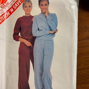 Misses Easy Sew Shirt, Pants (Sweatshirt) McCall&#39;s Stitch &#39;N Save 8215  Pattern - Adult Size 12, 14, 16 Overlock Serger Sewing - 1982 uncut
