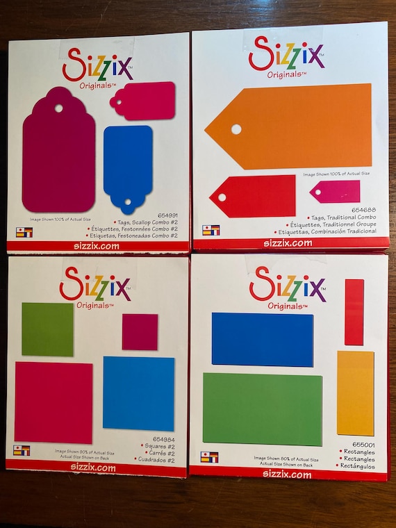 Tags Shapes Pick: Square Rectangle Sizzix for Roller Machine Provo
