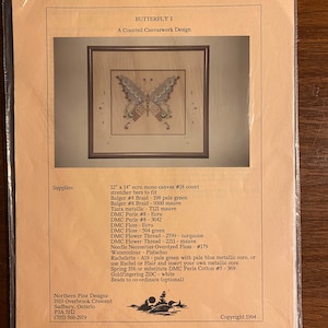 Schmetterling I - A Counted Canvaswork Design - Nadelstichmuster - Nordkiefer-Designs - 1994