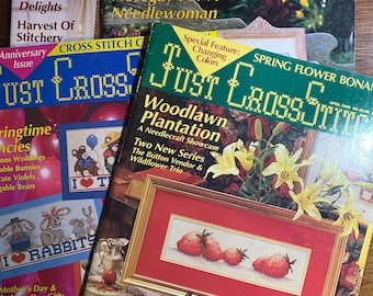 Just Cross Stitch Crafts Magazine Pick Issue / Month  1990 Embroidery Christmas Issue - Angel Santa - Tips Patterns Designs Needlework