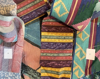 Fabric Strips by the Yard - 3&quot; to 3 3/4&quot; wide by 100&quot; long - Various Print and Plain Colors -Quilt Binding Fabric