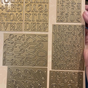 Poinçons en métal alphabet, chiffres et ponctuation d'Anna création en papier, impression, fabrication de cartes - Anna Griffin -
