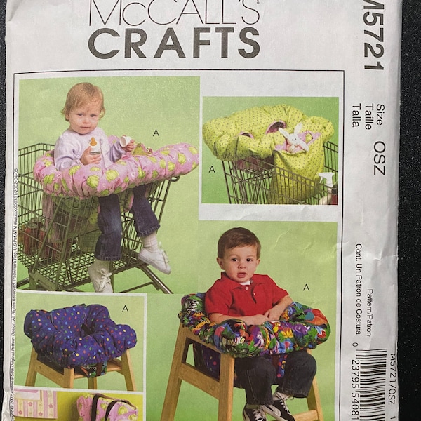 Baby Shopping Cart /  Chair Cover - Pad,   McCall's 5721 Pattern - 2008 - Surface Covers to Protect Infants - carts, high chairs etc