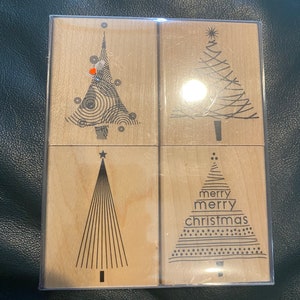 Weihnachtsbaum Hero Arts - 4 Stempel Block Set - Neu - 4 Stempel, zum basteln, zum basteln, basteln, basteln, basteln,