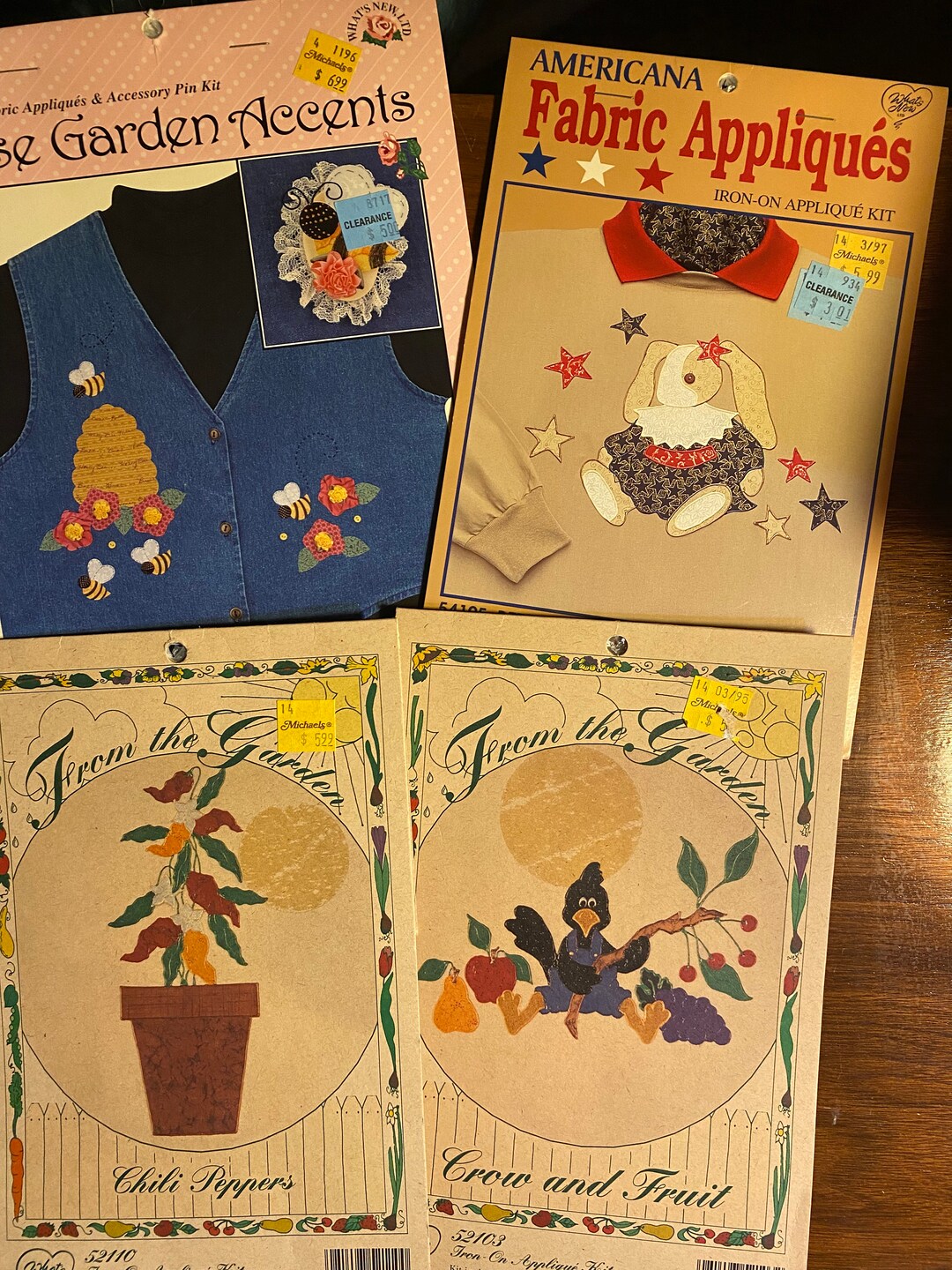 Country Borders Iron-on Fabric Applique Kit Choose: Rose Garden, Bunny ...