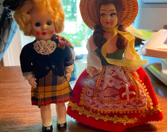 Collection of 8 Dolls Representing Worldwide Countries-ranging in