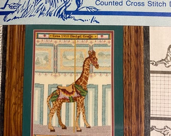 Carousel  Giraffe Cross Stitch Chart -  1988 - Old Lakewood -  Needlework Embroidery