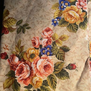 Return To Romance By Willowberry Land / Maywood Studio -Dusty Rose Flowery - Muted Green Background with Outline Flowers  -  33&quot; x 41&quot; wide