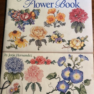 Ultieme kruissteekkaart bloemenboek - Jorja Hernandez - 1994 - getelde draad - Ontwerpen