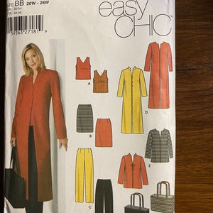 Misses / Women&#39;s SKIRT, Top, Pants & Jacket (suit) and Tote Bag Easy Chic Simplicity 5311 Pattern (uncut)   Sew size Choose - 2003