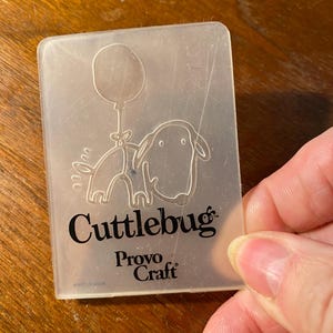 Cachorro pendurado em balão - Cuttlebug para máquina de rolo - artesanato em papel, impressão, fabricação de cartões - Die Cutter - Provo Craft