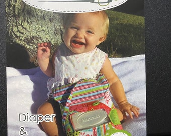 Diaper & Wipes Pouch Pattern to sew -  Anvil Charlotte Designs - uncut - Baby Pack / Bag / Accessory Carry All