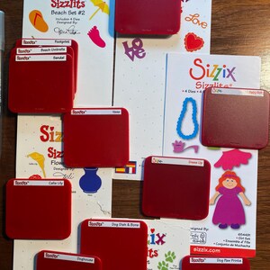 Fun Sets Pick Girl Beach Flower Liebe Hund Artikel Sizzix Sizzlits Für Roller Machine Papier Basteln, Drucken, Kartenherstellung - Rot Die 2,25 "x 2,5"