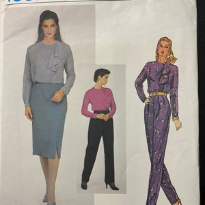 Ann Klein (Shirt - Skirt - Pants) Vogue American Designer 2370 Pattern (uncut) Size 12 (American Designer Original) Misses blouse pattern